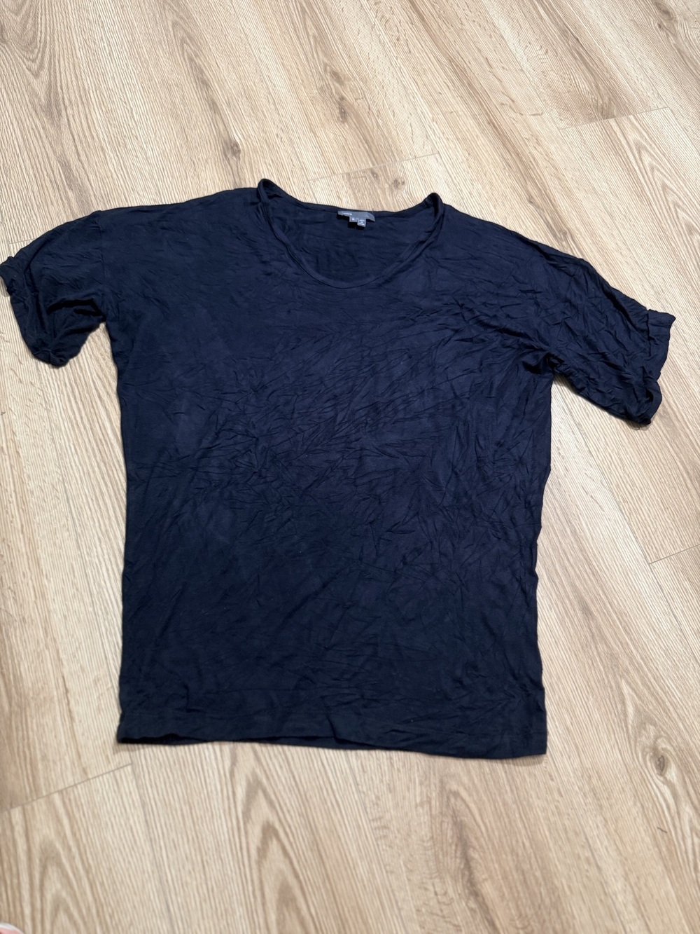 Vince Black Short Sleeve Crew Neck Tee